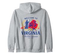 Benvenuti in Virginia L'Old Dominion EST. 1788 Felpa con Cappuccio