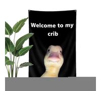 Benvenuti nella mia culla bandiera d' - arazzo da parete umoristico | tessuto in poliestere, resistente alle intemperie e, per casa, camera da , università,