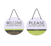 Benvenuti, per favore bussate, per favore non disturbate, verde bianco, 9"x9"