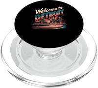 benvenuto, a, detroit, orizzonte, retro, città PopSockets PopGrip per MagSafe