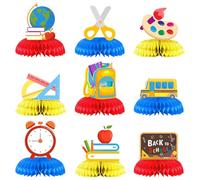 Benvenuto a Scuola, Decorazioni, Benvenuto a Scuola | 9 Pezzi centrotavola per Il Primo Giorno di Scuola, Decorazione per l'inizio della Scuola | Decorativi per l'aula