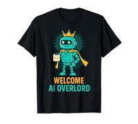 Benvenuto AI Overlord Irony Meme per Professionisti tecnologici, Geek & Devs Maglietta
