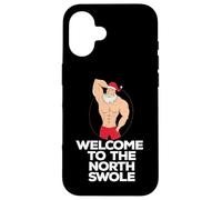 BENVENUTO AL NORD SWOLE Natale Fit Sexy Santa Meme Custodia per iPhone 16
