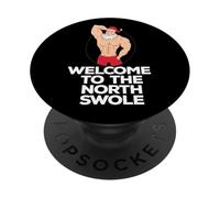 BENVENUTO AL NORD SWOLE Natale Fit Sexy Santa Meme PopSockets PopGrip Adesivo