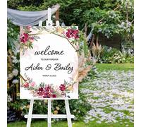 Benvenuto al nostro segno di benvenuto in legno segno di benvenuto al nostro matrimonio personalizzato Benvenuto al matrimonio del segno di ingresso personalizzato per gli ospiti di nozze 50 x 40 cm