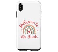 Benvenuto al primo giorno di insegnante di quarta elementare Ritorno a scuola Custodia per iPhone XS Max