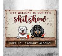 Benvenuto Allo Spettacolo - Regalo Per Gli Amanti Dei Cani - Cane Personalizzato Zerbino Di Benvenuto Antisporco Tappetino Da Bagno Lavabile Tappeti D'Ingresso Per Interno Soggiorno 40X60Cm