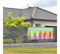 Benvenuto Party Banner Party Fotografia Fondali Foto Sfondo Gelato arcobaleno gradiente Porta Segno Appeso Banner Bandiera Appeso Decorazione Da Parete Benvenuto Portico Segno Decorazione per feste