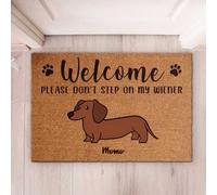 Benvenuto, Per Favore Non Calpestare La Mia Wiener - Divertente Cane Personalizzato Tappeto Ingresso Casa Confortevole Tappeti D'Ingresso Lavabile Tappetino Da Bagno Per Soggiorno Interno 40X60Cm