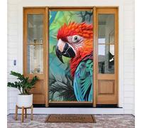 Benvenuto Primavera Porta Copertura Grande Appeso Banner Pappagallo Colorato Benvenuto Portico Segno Francese Privacy Porta Finestra Tende Fotografia Sfondo Stagionale