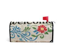 Benvenuto Retro Fiori Marrone Decorativo Casella Postale Coperture per Pasqua carino giorno di San Patrizio mailbox copre dimensioni standard Caja de correos
