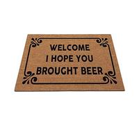 Benvenuto, Spero Che Tu Abbia Portato La Birra Tappeti D'Ingresso Confortevole Tappetino Da Bagno Antisporco Zerbino Di Benvenuto Per Balcone Camera Letto Interno 40X60Cm