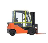 BENVOL Copertura per carrello elevatore, per tutte le stagioni, tipo universale, materiale trasparente EVA, Oxford rivestito in argento 600D, impermeabile, antivento, impermeabile e resistente ai