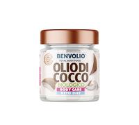 BENVOLIO - Olio di Cocco Biologico 200ml | Alimentare e Cosmetico Total Body Food | Ricco di MCT | per Capelli Ricci Secchi Crespi | Idratante Viso Corpo Pelle | Coconut Oil Hair Skin | Oil Pulling
