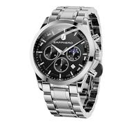 BENYAR BY Orologio da uomo al quarzo analogico in acciaio inossidabile cinturino Timing Date Display impermeabile luminoso orologio Business Casual Sports Watch Fashion Holiday regalo per il padre