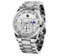 BENYAR BY Orologio Uomo Analogico Cronografo Impermeabile Luminosa Elegante Classico Acciaio Orologio da Polso Regalo per Uomo