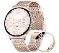 BENYAR SMART 2025 Smartwatch Donna con Chiamate Bluetooth, Schermo AMOLED 1.43 Pollici/120+ Modalità Sport/Monitoraggio SpO2 Frequenza Cardiaca Sonno/Impermeabile IP68 per Android e iOS Golden