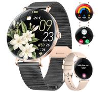 BENYAR SMART Smartwatch Donna con Ultra Sottile 1.43" AMOLED, 110+ Modalità Sportive Orologio Smartwatch con Chiamata Bluetooth/Fisiologia Femminile/IP68 Impermeabile per Android iOS, Nero