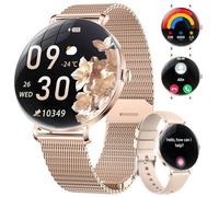 BENYAR SMART Smartwatch Donna con Ultra Sottile 1.43" AMOLED, 110+ Modalità Sportive Orologio Smartwatch con Chiamata Bluetooth/Fisiologia Femminile/IP68 Impermeabile per Android iOS, Maglia