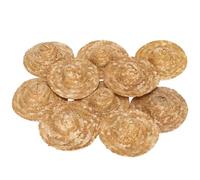 Benytro 10 mini cappelli di paglia per bambole, tessuti a mano, decorazione | Non finito per dipingere e tingere, progetti fai da te per bambole, temi di Natale, compleanno, matrimonio