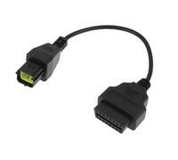 Benytro Cavo adattatore OBD2 a 6 pin per moto Husqvarna 449 511 610 630 | Interfaccia standard a 16 pin, lettura dati ECU, controllo del codice di errore, Plug and Play, alloggiamento in ABS nero