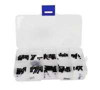 Benytro Kit di viti per auto RC, 100 pezzi in acciaio inox per MJX 16208 | Filettatura trasparente, dieci dimensioni delle viti, scatola trasparente, 55 g, leggera, per riparazioni e uso fai da te