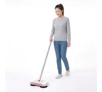 Benytro Scopa manuale 2 in 1, non elettrica, rosa | Struttura dell'ingranaggio a spirale, Contenitore della polvere risciacquabile con acqua, Spazzole a rullo morbide