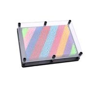 Benytro Tavola artistica 3D pin, giocattolo interattivo per creare forme | Costruzione in plastica e acrilico, compatto 12,5 x 5,5 x 9,5 cm, superficie tattile del perno, uso dell'esposizione