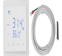 Benytro Termostato elettrico per riscaldamento a pavimento, controllo | Montaggio a parete, display touch LED, precisione 0,5 °C, cavo sensore 3 m, memoria di interruzione di corrente