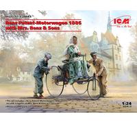 Benz Patent Motorwagen 1886 With Mrs. Benz & Sons 1:24 Model Kit ICM