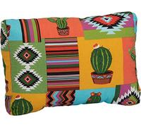 Beo LKR 60x40 BE912 - Cuscino per Sedia da Giardino in Rattan, 60 x 40 cm, Colore: Arancione/Giallo/Turchese