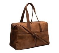 Beocca Milo - Borsa per il week-end, in pelle conciata al vegetale, a 7 scomparti, capacità 55 l, 55 x 27 x 25 cm, tracolla regolabile, cerniera YKK