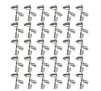 Beojonvy Set di 20 Reggipiano Reggipiano Angolare 5mm con Perno e Vite Zama Nichelato Supporti per Mensole Armadi Ripiani Muebles Cocina Baño Oficina