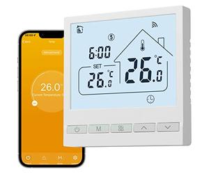 BEOK CONTROLS Tuya Termostato Intelligente Riscaldamento Termostato Ambiente Termostato Wifi Termostato per Riscaldamento Acqua Riscaldamento a Pavimento Compatibile Alexa, Google 3A TOL47WIFI