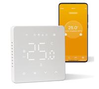 Beok Termostato Riscaldamento a Pavimento Acqua, Programmazione Giornaliera WiFi Termostati Riscaldamento Intelligente Digitale 230v, Compatibile Alexa Google Assistant, 3A TGM50WIFI-WP Bianco