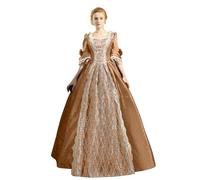 Beokeuioe 18 ° secolo da donna rococò abito da ballo stampa lungo gotico abito vittoriano mascherata a tema abiti medievale rinascimentale costume Halloween carnevale