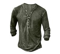 Beokeuioe Assassin's Creed - Felpa a maniche lunghe da uomo, slim fit, basic, con scollo a V, per uomo, a maniche lunghe, verde militare, XXL