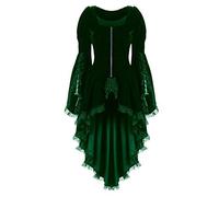Beokeuioe Giacca gotica, stile barocco, punk, vintage, smoking, in pizzo, da donna, elegante, steampunk, militare, retrò, vittoriano, per Halloween, Natale, a maniche lunghe