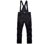 Beokeuioe Pantaloni da sci da uomo, per attività all'aria aperta, per snowboard, invernali, impermeabili, caldi, rimovibili, da sci, da trekking, unisex, Nero , M