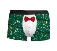 Beokeuioe Sostegno Biancheria Intima Natale Pupazzo di Neve Uomo Boxer Slip Stretch Low Rise Trunks Mutande 2024 Capodanno Rossi, A Verde Militare, L