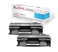 BeOne Compatibili per 80X CF280X 80A CF280A Cartuccia toner Compatibili per Stampante HP Laserjet Pro 400 M401a M401d M401dn M401dne M401dw M401n M425dn M425dw (2x Nero)