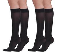 BEONTOP by Gambetti Gambaletti Compressione Graduata Donna 140 Denari 2Pz - Calze Compressione 22-23 mmHg, Riposanti, Contenitive, Elastiche Per Vene Varicose, Comfort Support Line - Made in Italy