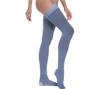 BeOnTop Calze Compressione Graduata Donna Uomo, Calza elastica per vene, Calze contenitive Donna e Uomo Linea Medical by Gambetti (S, Blu)