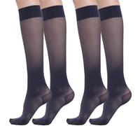 BeOnTop Gambaletti Compressione Graduata Donna 70 Denari 2Pz - Calze Compressione 17-18 mmHg, Riposanti, Contenitive, Elastiche Per Vene Varicose, Comfort Support Line - Made in Italy