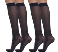 BeOnTop Gambaletti Compressione Graduata Donna 70 Denari 2Pz - Calze Compressione 17-18 mmHg, Riposanti, Contenitive, Elastiche Per Vene Varicose, Comfort Support Line - Made in Italy