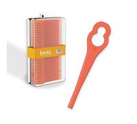 BEOS 100 x Set di Lame di Ricambio per decespugliatori Einhell, Bosch, CMI - Lame in plastica per Einhell GE-CT 18 LI, GE-CT 18 LI Kit, Bosch ART26 Accutrim, CMI C-ART-10, 8/17