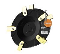 BEOS 2 piattini porta-lame Tuning per 5 lame - GOAT A1600 e A3000 | Dischi da taglio rinforzati con fibra di vetro - Ø 140 mm - Prodotti in Germania - Per Ecovacs