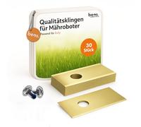 BEOS Lama e Vite di Ricambio 30x Premium Titan con Blocco di Sicurezza - Compatibile con i Robot rasaerba Eufy - per Un Taglio Perfetto e Un Prato Sano