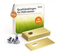 BEOS Lame e Viti di Ricambio in Titanio 30x Premium con Blocco - Compatibili con i Tosaerba robotici Dreame Mova 600 e Mova 1000 - per Un Taglio Perfetto e Un Prato Sano