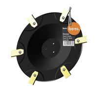 BEOS Piatto portacoltelli Tuning per 6 Lame - Goat GX, Goat O e Goat G1 | Disco da taglio rinforzato con fibra di vetro - Ø 188 mm - Prodotto in Germania - Per Ecovacs
